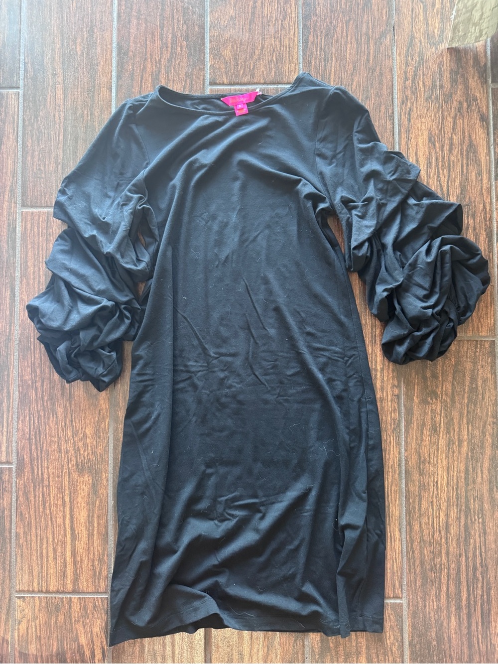 Lilly Pulitzer Black Top with Pink Label